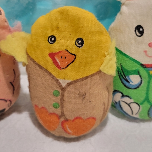 Knickerbocker 1978 vintage Easter Egg bean bag animals toy in carton - Picture 8 of 12